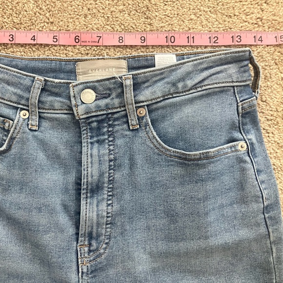 EVERLANE The Curvy Way High Waist Light Wash Cropped Skinny Jeans Size 29 - Picture 6 of 8
